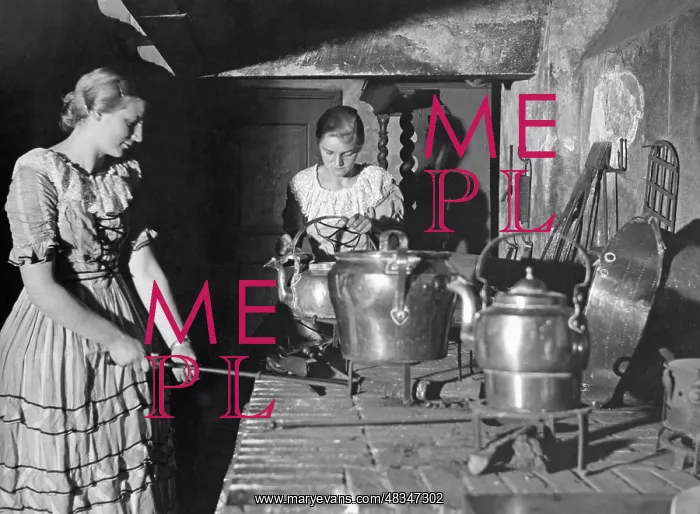 : Kitchen in the Uphagen House in Gdansk, 1936 : Kitchen in the Uphagen House in Gdansk, 1936