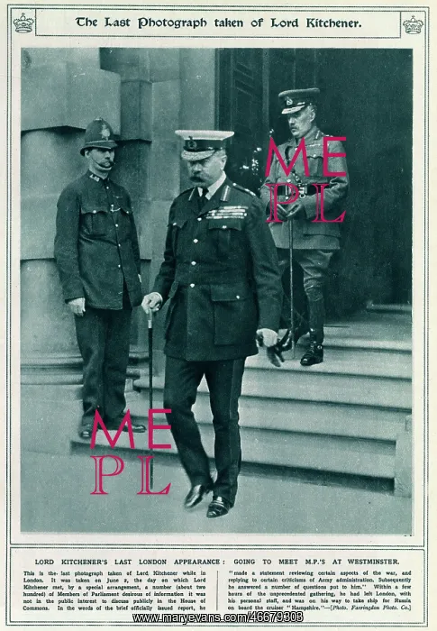 : Kitchener as War Minister: one of his last public acts 1916 : Kitchener as War Minister: one of his last public acts 1916