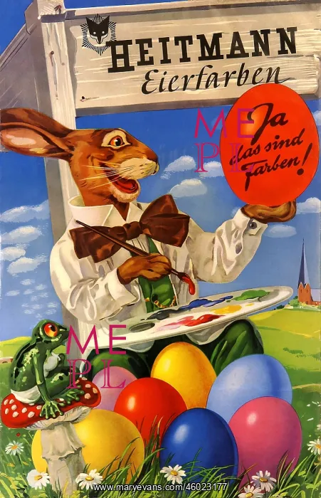 : kitsch / souvenir, easter-bunny painting eggs : kitsch / souvenir, easter-bunny painting eggs