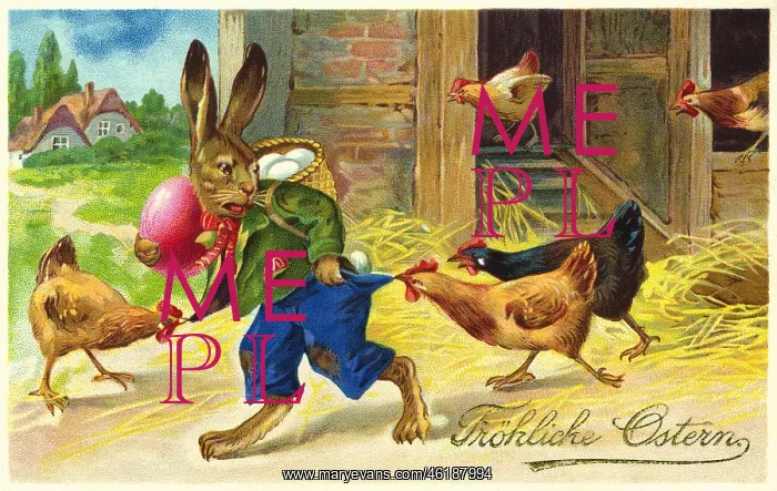  : kitsch  /  souvenir, Happy Easter, lithograph