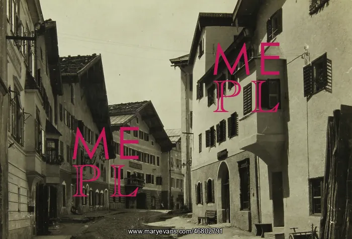 : Kitzbuhel, Tyrol: Section of the town. About 1910 : Kitzbuhel, Tyrol: Section of the town. About 1910