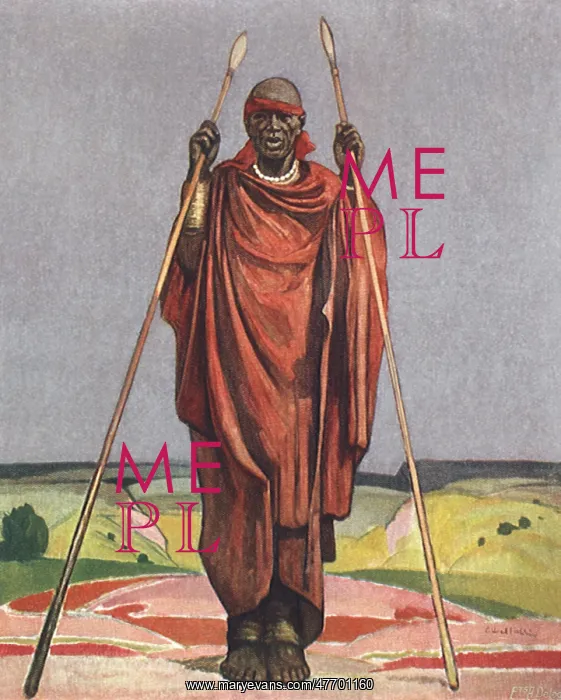  : Kivu Tribesman with spears