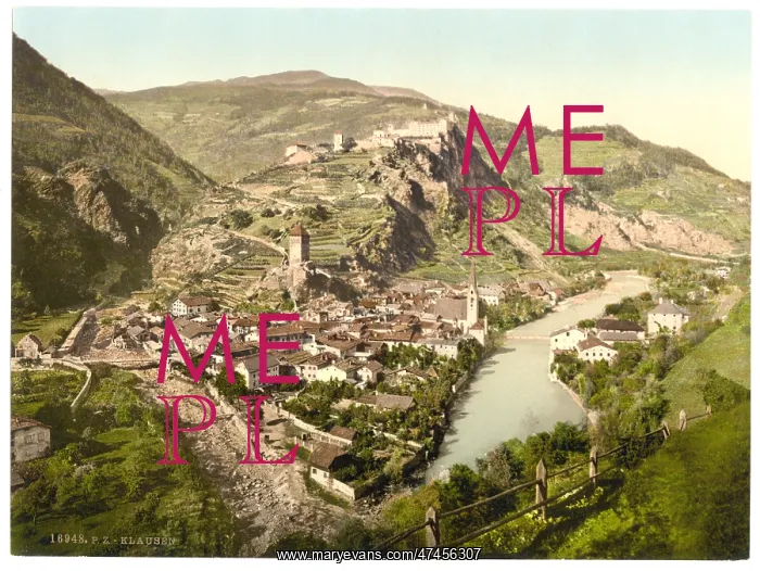 : Klausen, general view, Tyrol, Austro-History : Klausen, general view, Tyrol, Austro-History