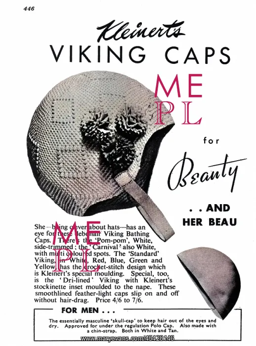  : Kleinerts viking caps advertisement