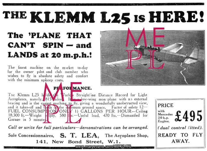  : Klemm L25 - S.T.Lea