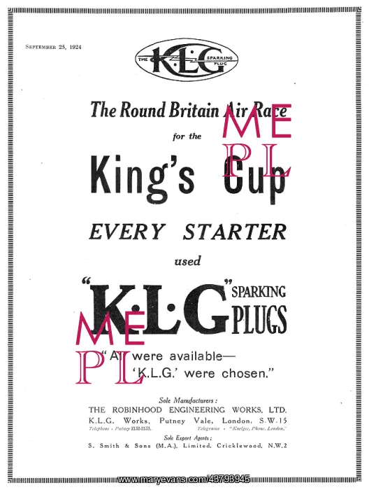 : KLG Aero Engine Sparking Plugs : KLG Aero Engine Sparking Plugs