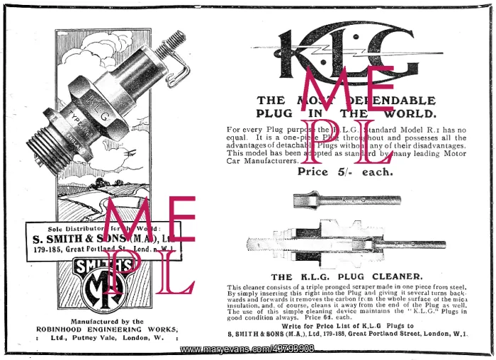 : K.L.G. Aircraft Sparking Plugs : K.L.G. Aircraft Sparking Plugs