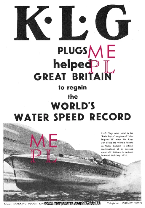 : KLG Sparking Plugs Helped Great Britain : KLG Sparking Plugs Helped Great Britain