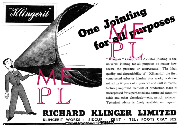 : Klingerit Compressed Asbestos Jointing : Klingerit Compressed Asbestos Jointing