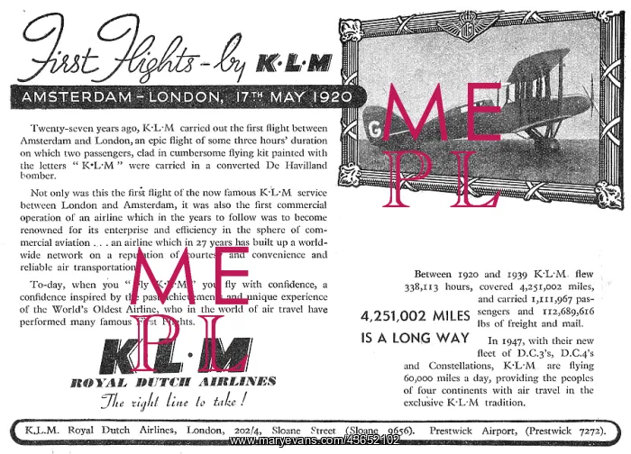 : KLM Royal Dutch Air Lines : KLM Royal Dutch Air Lines