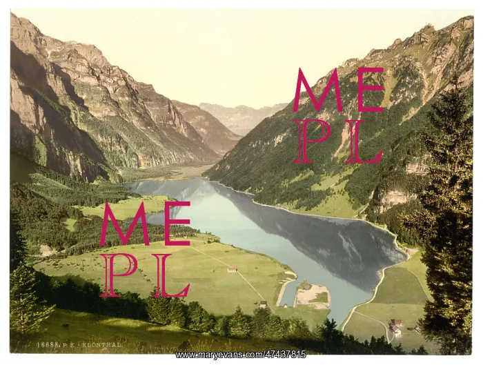 : Klonthal Lake, general view, Glarus, Switzerland : Klonthal Lake, general view, Glarus, Switzerland