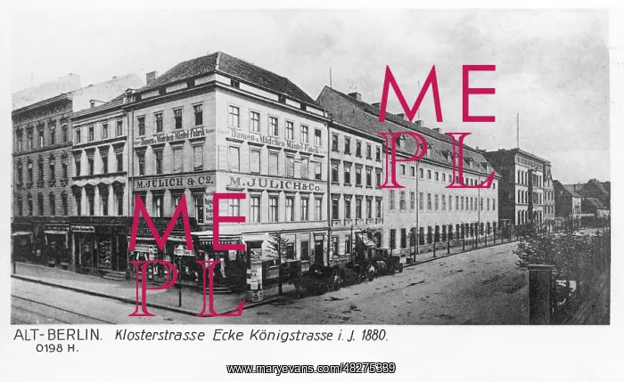 : Klosterstrasse in Berlin, 1880 : Klosterstrasse in Berlin, 1880