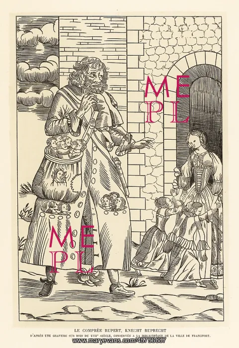 : Knecht Ruprecht, servant to Saint Nicholas in : Knecht Ruprecht, servant to Saint Nicholas in