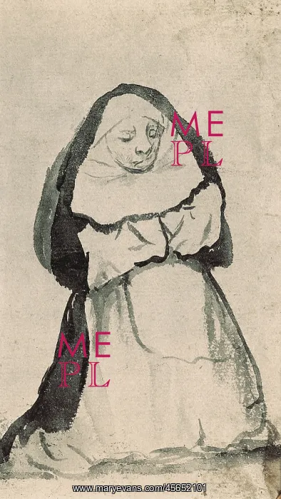 : Kneeled Nun praying : Kneeled Nun praying