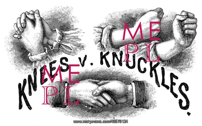 : Knees versus knuckles - handshake : Knees versus knuckles - handshake