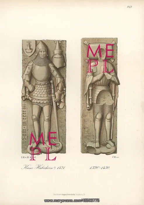 : Knight in armor from the 15th century with : Knight in armor from the 15th century with