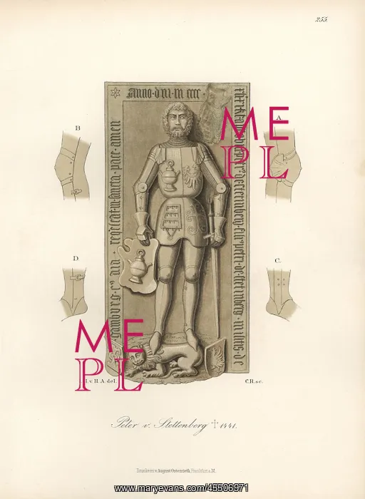: Knight in armour from the 15th century with : Knight in armour from the 15th century with