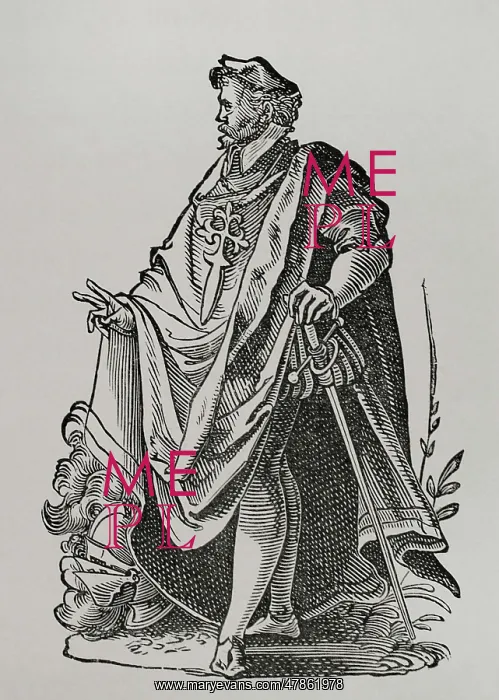 : Knight of the Order of Santiago. Engraving : Knight of the Order of Santiago. Engraving