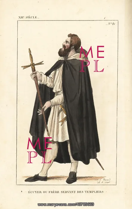  : Knight Templar squire or servant brother, 12th century