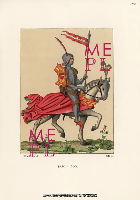 : Knightly costume of the 15th century : Knightly costume of the 15th century