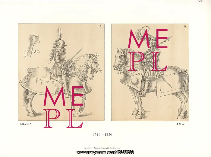 : Knights on horseback, first half of the 16th century : Knights on horseback, first half of the 16th century