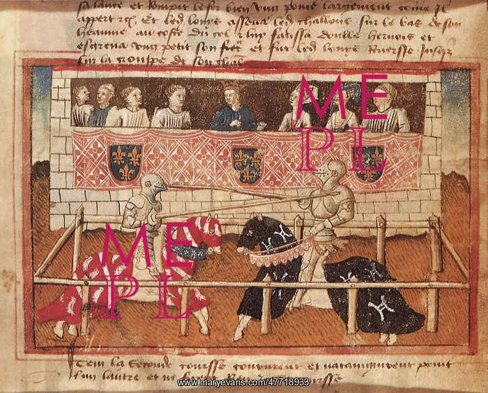  : Two Knights Jousting 1450