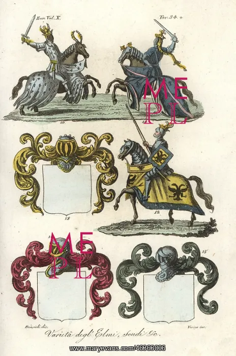 : Knights jousting at a medieval tournament : Knights jousting at a medieval tournament