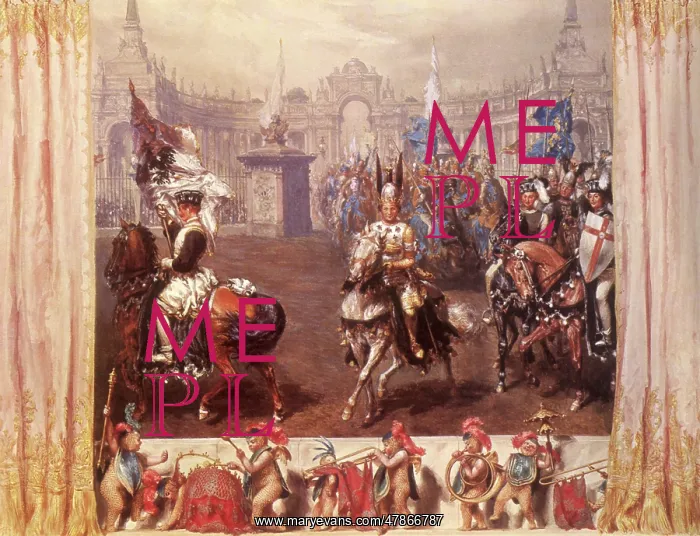 : Knights in Tournament, by Menzel : Knights in Tournament, by Menzel