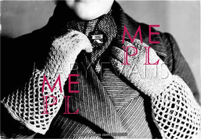 : KNITTED GAUNTLETS 1934 : KNITTED GAUNTLETS 1934