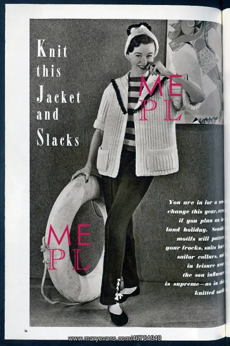 : Knitted Jacket and Slacks : Knitted Jacket and Slacks