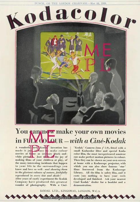 : KODAK ADVERT 1929 : KODAK ADVERT 1929