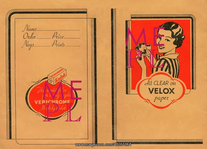  : KODAK Verichrome - Velox Print and negative wallet