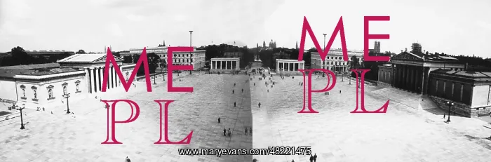: The Koenigsplatz (King`s Square) in Munich after the rec : The Koenigsplatz (King`s Square) in Munich after the rec