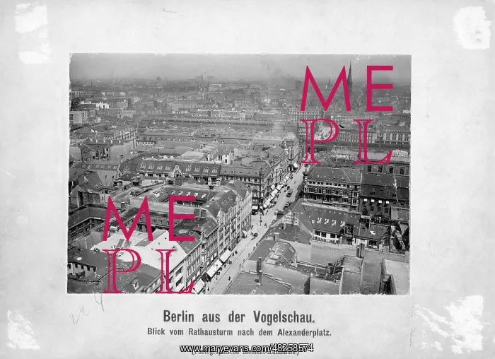 : The Koenigstrasse and Alexanderplatz in Berlin, 1908 : The Koenigstrasse and Alexanderplatz in Berlin, 1908