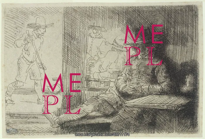: Kolf game. Harmensz Van Rijn Rembrandt (1606-1669). Kolf game (B 125 - 2nd state), 1654 : Kolf game. Harmensz Van Rijn Rembrandt (1606-1669). Kolf game (B 125 - 2nd state), 1654