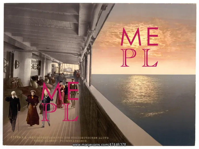 : Konig Albert, Promenade Deck, North German Lloyd, Royal Mail : Konig Albert, Promenade Deck, North German Lloyd, Royal Mail