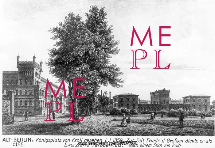 : Konigsplatz in Berlin, 1859 : Konigsplatz in Berlin, 1859