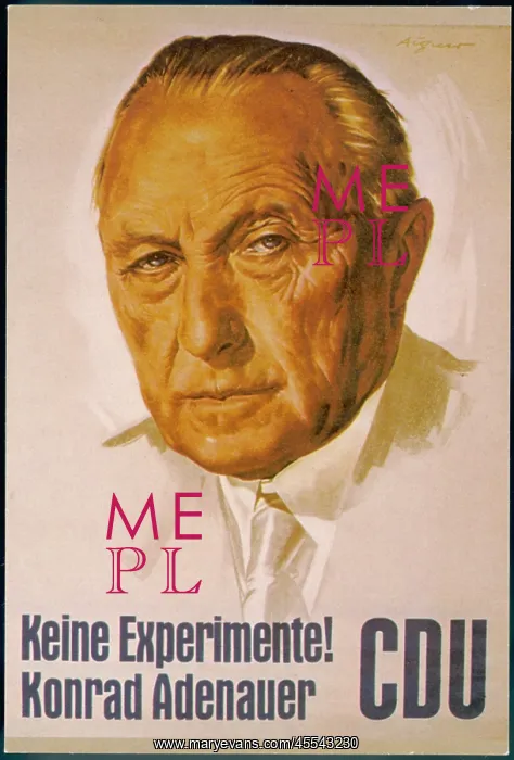 : Konrad Adenauer Campaign Poster : Konrad Adenauer Campaign Poster