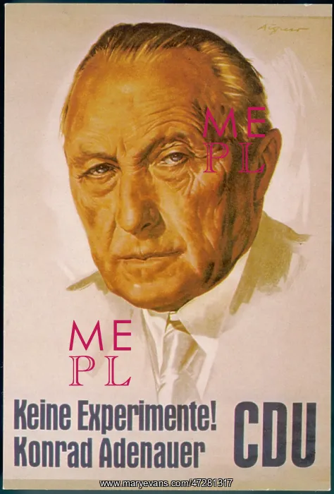 : Konrad Adenauer Campaign Poster : Konrad Adenauer Campaign Poster