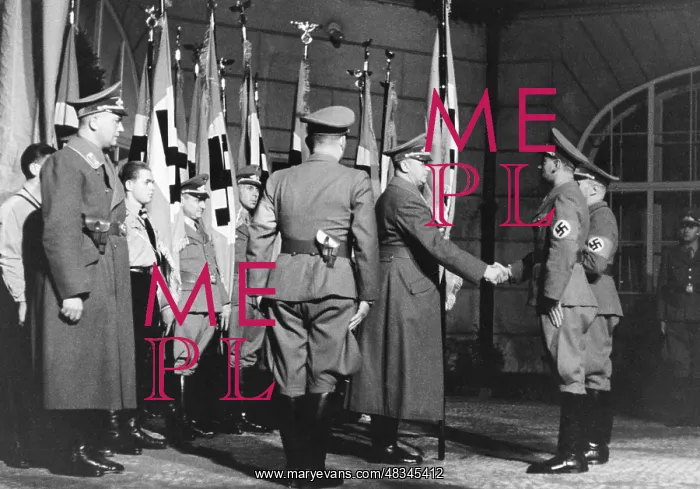 : Konrad Henlein at the flag presentation in Prague, 1939 : Konrad Henlein at the flag presentation in Prague, 1939