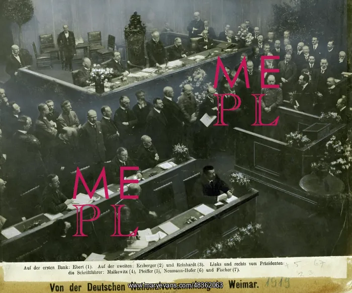 : Konstantin Fehrenbach announces the election of Ebert, 1919 : Konstantin Fehrenbach announces the election of Ebert, 1919