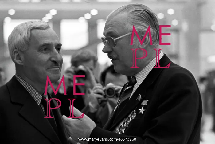 : Konstantin Simonov and Sergey Mikhalkov, 1973 : Konstantin Simonov and Sergey Mikhalkov, 1973
