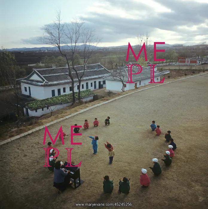 : Korean children dancing in North Korea : Korean children dancing in North Korea