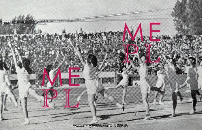 : A Korean Co-Ed's students performing gymnastics : A Korean Co-Ed's students performing gymnastics