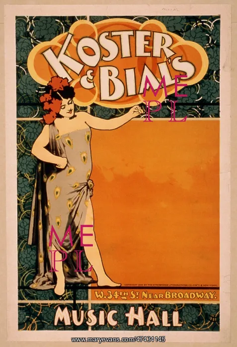 : Koster & Bial's Music Hall W. 34th St. near Broadway Koster : Koster & Bial's Music Hall W. 34th St. near Broadway Koster