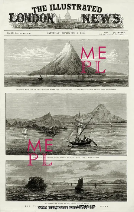 : Krakatoa volanic eruption, 1883 : Krakatoa volanic eruption, 1883