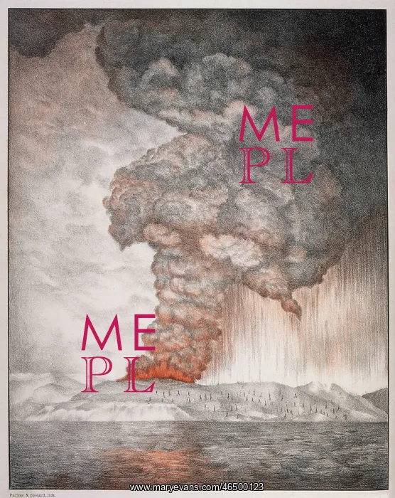 : Krakatoa - volcano during the early stages of the eruption : Krakatoa - volcano during the early stages of the eruption