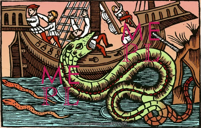 : Kraken Attacking Ship, 1555 : Kraken Attacking Ship, 1555