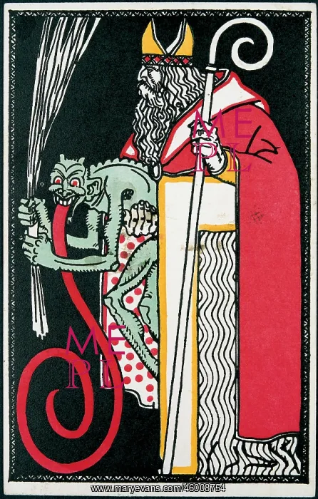: Krampus (Devil) and Santa Claus : Krampus (Devil) and Santa Claus