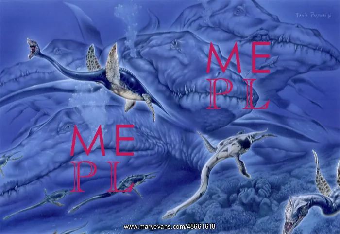 : Kronosaurus and Elasmosaurus, among which an individual : Kronosaurus and Elasmosaurus, among which an individual